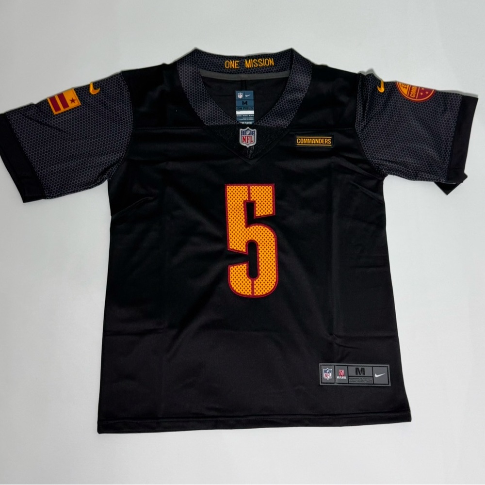 Youth Jayden Daniels Commanders jersey black